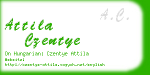 attila czentye business card